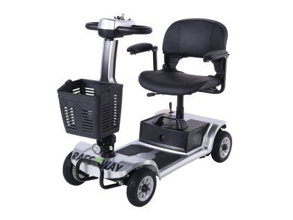 Elektrický čtyřkolový vozík RACCEWAY® SPLIT, stříbrný (Výkon (W) 250)