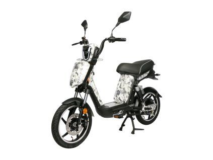 Elektroskútr RACCEWAY® E-BABETA®, maskáč černo-bílý, bez baterie (Výkon (W) 250)