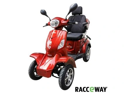 Elektrický čtyřkolový vozík RACCEWAY® STRADA ELECTRIC SCOOTER, vínový lesk (Výkon (W) 1000)