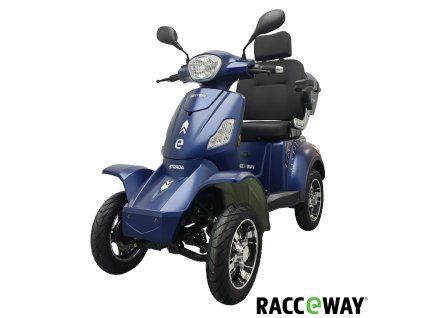 Elektrický čtyřkolový vozík RACCEWAY® STRADA ELECTRIC SCOOTER, modrý lesk (Výkon (W) 1000)
